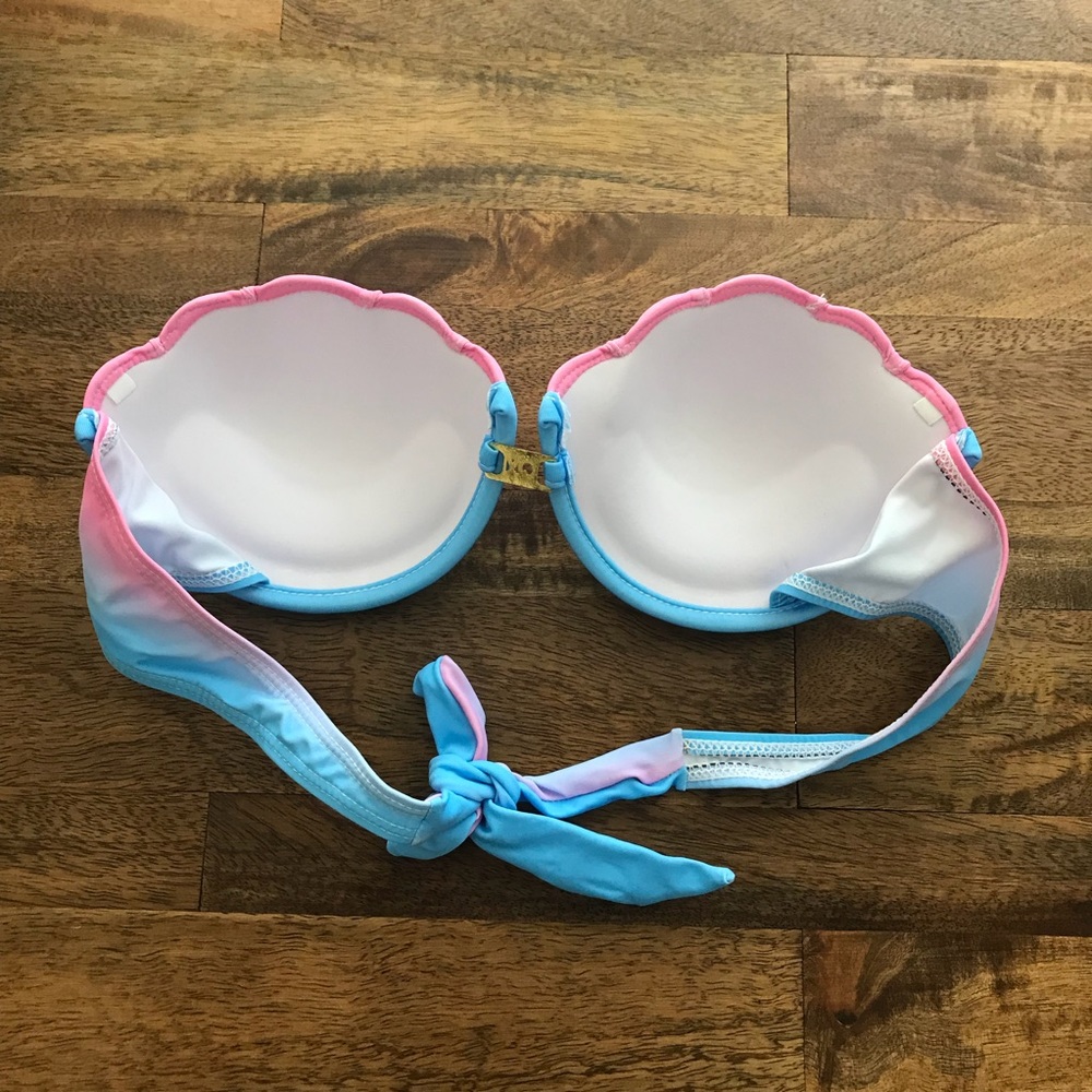 NEW Mermaid Bikini Swimsuit 2 piece shell ombre L - Picture 5 of 7